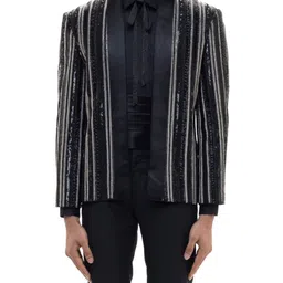 SDS By Kushal Shah Embellished Open Tuxedo Three-Piece Suit image 3