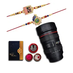 DeoDap Roli Chawal Coin Mug & Greeting Card Rakhi Gift Set-image-20