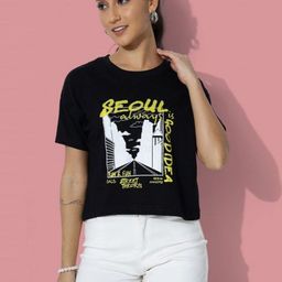 DressBerry Printed Cotton Crop Top-image-4