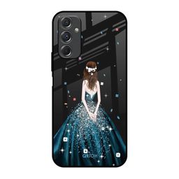 QRIOH Queen Of Fashion Printed Lightweight Silicone Samsung Galaxy F34 5G Glass Back Case-image-40