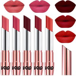 VOLO Set Of 5 Creme Matte Lipstick - 3.5g Each - 37-41-42-43-49-image-98