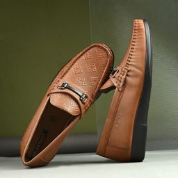 Valentino Men Genuine Leather Formal Loafers-image-98