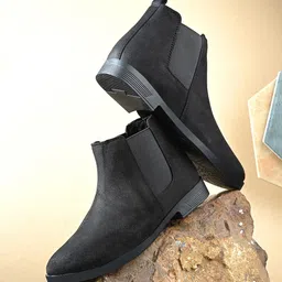 HERE&NOW Men Slip-On Round Toe Trekking Shoes-picture-0