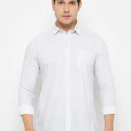 Duke Printed Spread Collar Slim Fit Casual Cotton Shirt-image-38