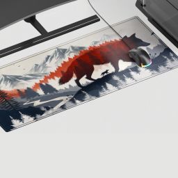 ZeraCustoms Forest Wolf-MAT-L Desk Mat | Anti-Skid |60 x 28 cm | Gaming Mat Non Slip Base Mousepad-image-99