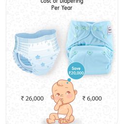 Babyhug Washable & Reusable Cloth Diaper with Inserts - Pack of 6 image 5