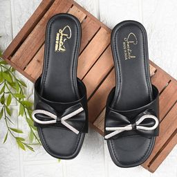 Shoestail Women Embellished Open Toe Flats-image-38