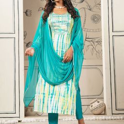 GoSriKi Women Abstract Dyed Kurta with Trousers & Dupatta-picture-44