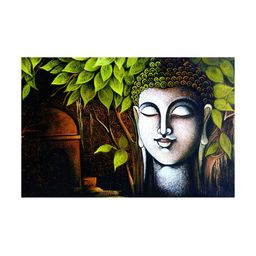 Inephos Green & White Religious Canvas Wall Art-image-27
