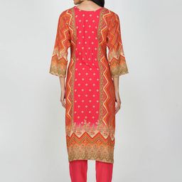 Charitra Women Ethnic Motifs Printed Regular Mirror Work Kurta with Trousers & With Dupatta image 4