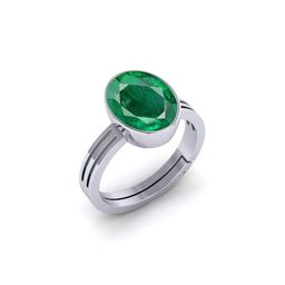 VISHVMA Brass Plated Onyx & Gemstone-Studded 12.25 Ratti Finger Ring-picture-5