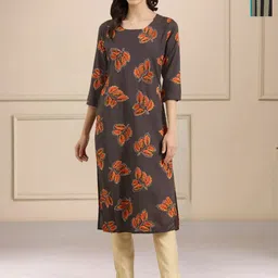 HERE&NOW Pack Of 2 Women Ethnic Motifs Printed Crepe Kurta-image-74