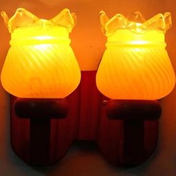 Somil Premium Designer Glass Wall / Night Lamp Elegant & Stylish Dcor Accent for Modern Interiors, color- Yellow, Size, 28 X 24 X 27.5 CM-picture-39
