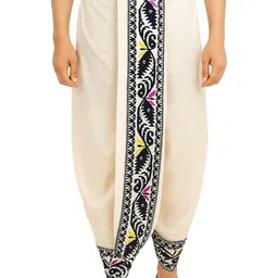 AMIT ONLINE Men Jamdani Border Ready To Wear Self Design Dhoti-picture-21