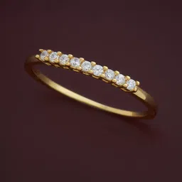 Kushal's Fashion Jewellery 92.5 Pure Silver Gold-Plated Cubic Zirconia Studded Finger Ring-11
