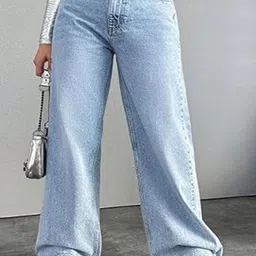 VBEAUTI Women Jean Boyfriend Fit High-Rise Light Fade Acid Wash Stretchable Jeans-picture-12