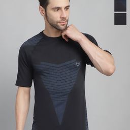 VIMAL JONNEY Men Pack Of 3 Striped Round Neck T-shirts-image-41