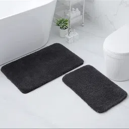 MAA HOME CONCEPT 2-Pcs Black 1500 GSM Anti Skid Bath Rugs-image-35