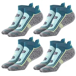 FRIDO Pack Of 4 Colorblocked Cotton Ankle-Length Socks-picture-0