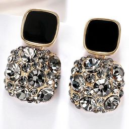 Anouk Korean Gold-Plated American Diamond Studded Square Drop Earrings-24