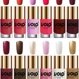 VOLO Set of 8 High-Shine Professional Nail Polish - 9ml Each-Combo No-255-10