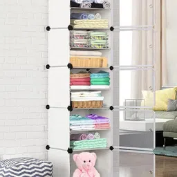krishyam Shoe Rack Organizer DIY 20 Pair Tower 5 Door Portable Cabinet for Boots Shoes PP Collapsible Wardrobe-picture-45