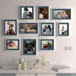 Blue Synthetic Wood (Set of 10) Photoframes by Art Street-picture-29