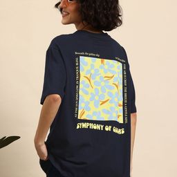 Mast & Harbour Graphic Printed Oversized Longline T-shirt-image-45