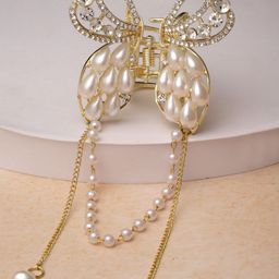 VOGUE PANASH Gold-Plated Embellished Claw Clip-image-65
