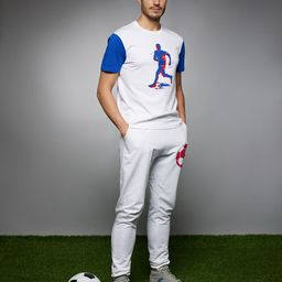 Celio Men White FIFA WC'22 Printed Cotton T-shirt-image-17