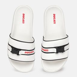 Ducati Men Striped Sliders with Buckle Detail-19