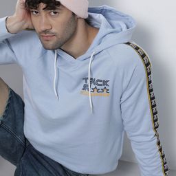 The Indian Garage Co Men Blue Hooded Sweatshirt-picture-14
