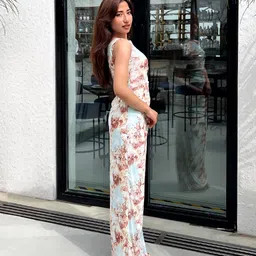 Stylecast X Hersheinbox Floral Print Net Maxi Dress image 2