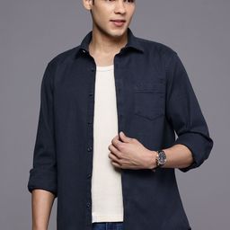 Allen Solly Self Design Textured Classic Fit Casual Shirt-image-14