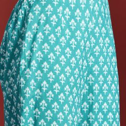 Anouk Printed Pleated Kurta with Trousers & Dupatta image 3
