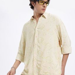 glitchez Geo Whimsy Printed Relaxed Shirt-image-39