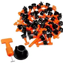 FLAMINGO ENTERPRISE 50 Pcs Tile Leveling System with Lever Tool 4 cm Non-Magnetic Multicolor, FM-377-30