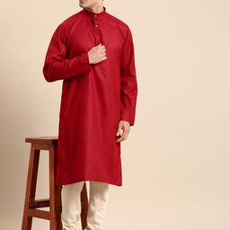 Anouk Men Cotton Solid Kurta-39