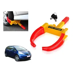 Auto Pearl Claw Type Adjustable Anti Theft Wheel Clamp Lock for Honda Jazz (2009-2014) E Model-5