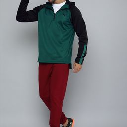 Puma Men Teal Green Solid WarnCELL Hooded Training Off Season Sweatshirt-picture-2