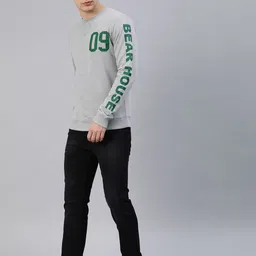 THE BEAR HOUSE Men Grey Printed Sweatshirt-image-19