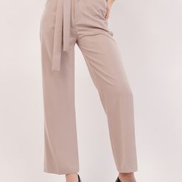 HIGH BUY Women Relaxed Straight Leg High-Rise Trousers-image-83