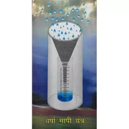 GENERIC 10 mm Marked Cylinder Graduated Complete Rain Gauge for Measure for 200 cm² Collecctor Complete Set image 2