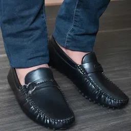Prolific Men Black Solid Formal Loafers-picture-57