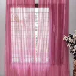 BELLA TRUE Pink Sheer Long Door Curtain-image-30