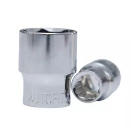 Autofit 1.1/4 inch SAE Chrome Vanadium Steel 1/2 inch Square Drive Regular Hex Socket-41