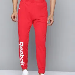 Reebok Classic Men Red Solid Brand Logo Printed Joggers-image-63