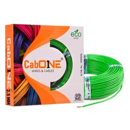 Cabone FR PVC Multi Strand Electrical Wire Cable 2.5 Sq. mm 1 Core Length 90 m Green, CabONE023-image-75