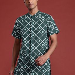 Anouk Men Cotton Geometric Indie Prints Kurta-picture-55