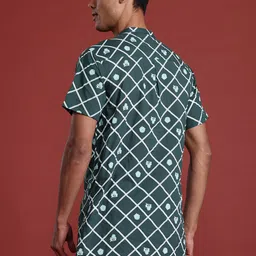 Anouk Men Cotton Geometric Indie Prints Kurta image 4